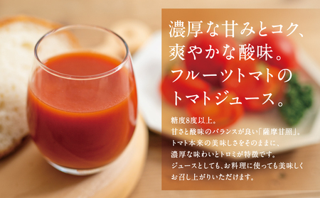 鹿児島県産 フルーツトマト 薩摩甘照ジュース 計1L（500ml×2本） さつまあまてらす トマト とまと 野菜 ジュース 飲料 ドリンク 高槻電器工業 南さつま市