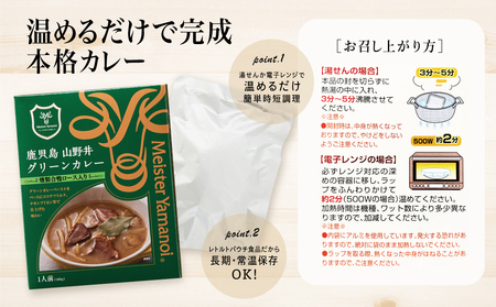 マイスター山野井】3種類のレトルトカレーセット 計6食（グリーン