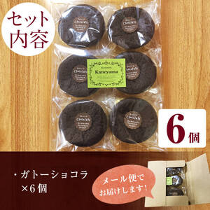 メール便でお届け！ガトーショコラ(6個) 洋菓子 お菓子 おやつ 焼き菓子 スイーツ スウィーツ ケーキ p7-038