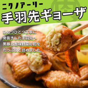 肉屋が作った！手羽先ギョーザ 計30本(10本×3袋) 鶏肉 手羽先 手羽餃子 餃子 唐揚げ おかず お弁当 時短 簡単調理 冷凍 a3-215