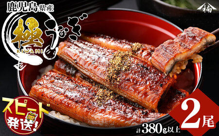 ＜入金確認後、2週間以内に発送！＞楠田の極うなぎ蒲焼き190g以上×2尾(計380g以上) 山椒付たれ 鰻 ウナギ 蒲焼 うな重 ひつまぶし 鹿児島 冷凍 おかず お祝い a7-021-2w