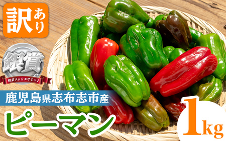 志布志産訳ありピーマン(1kg) ピーマン 訳あり 野菜 やさい ぴーまん 新鮮 常温 常温保存 おかず 詰め合わせ 銀賞 銀賞受賞 野菜ソムリエサミット p5-050