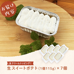 【訳あり】【数量限定】鹿児島県産さつま芋使用！生スイートポテト(約115g×7個) さつまいも 芋 お芋 いも 焼き芋 スイートポテト お菓子 訳あり 訳アリ 数量限定 九州産 冷凍 スイーツ 鹿児島 鹿児島県産 a2-126