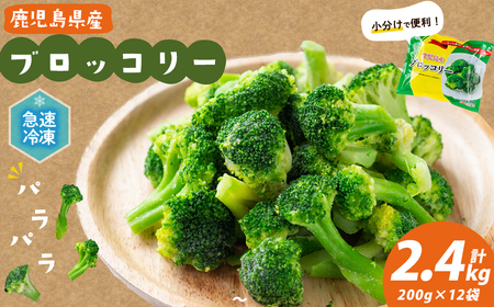鹿児島県産 冷凍ブロッコリー<計2.4kg>(200g×12袋) a6-065