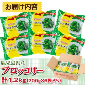 鹿児島県産 冷凍ブロッコリー(計1.2kg) ブロッコリー 野菜 冷凍 カット カット野菜 国産 簡単 手軽 サラダ 味噌汁 スープ お弁当 a1-039