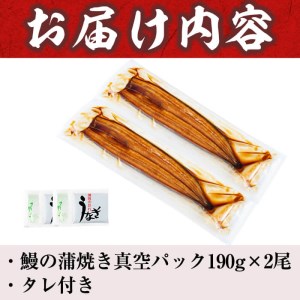 【数量限定】うなぎの大楠＜超特大＞2尾セット計380g以上(190g×2) うなぎ 鰻 ウナギ 2尾 国産 九州産 蒲焼き かばやき 冷凍 うな重 ひつまぶし タレ 山椒 真空パック ランキング 人気 a7-002