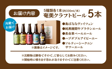 奄美 クラフト ビール < 5種 > 5本セット A126-008 酒 お酒 アルコールクラフトビール ブラウンエール ヴァイツェン ペールエール アイピーエー 家飲み 地ビール 瓶ビール 奄美大島 純黒糖 ショウガ 島ばなな 長命草 シークニン ソルティー ハブ 奄美ビール ふるさと納税 鹿児島 奄美市 おすすめ ランキング プレゼント ギフト