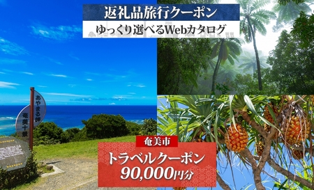【 奄美大島 ツアー 】 鹿児島県 奄美市 の対象施設で使える JTA 旅行 クーポン （90,000円分） A188-002 旅行クーポン 90,000円分 海 自然 南国 島 離島 絶景 観光 ホテル 旅館 老舗 高級 トラベル チケット 家族 カップル 宿泊 予約 おすすめ 父の日 母の日 旅行券 宿泊券 ふるさと納税 鹿児島県 ランキング プレゼント ギフト