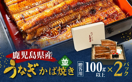 鹿児島県産！老舗うなぎ屋 の うなぎのかば焼き 2尾（ 並 ・ 100g以上 × 2パック ）【 贈答用 】 A040-009-02 うなぎ 鰻 ウナギ 蒲焼き かば焼き 惣菜 総菜 魚 魚類 うな丼 うな重 三昌亭 ふるさと納税 鹿児島 奄美市 おすすめ ランキング プレゼント ギフト