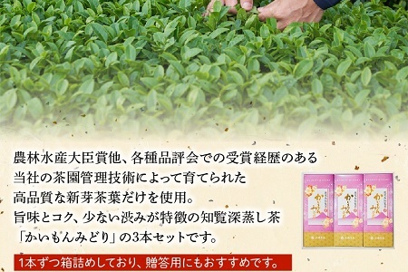 005-10 知覧深蒸し茶 かいもんみどり3本セット