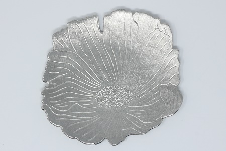 061-07 錫製　花小皿　アネモネ