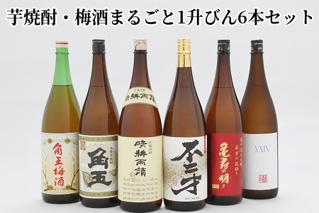 010-01 【佐多宗二商店】芋焼酎・梅酒1升瓶6本セット