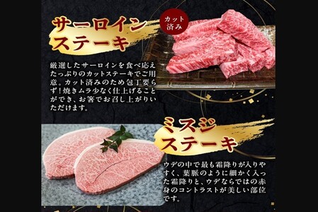 076-58 A5等級鹿児島県産黒毛和牛ステーキセット