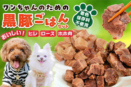 052-37 ワンちゃんのための黒豚ごはん【黒豚肉3種のセット】常温レトルトパック