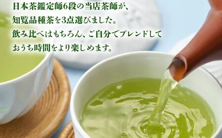 033-23 人気3品種知覧茶を贅沢に飲み比べ！