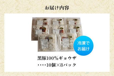 107-03 黒豚100%ギョウザ(10個入×8パック)