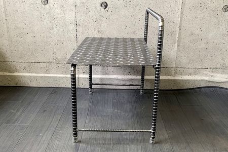 070-25 アンティーク調 アイアンミニベンチ