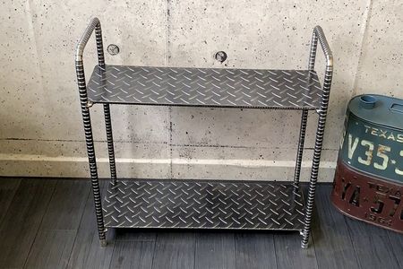 070-26 アンティーク調 アイアンシェルフ