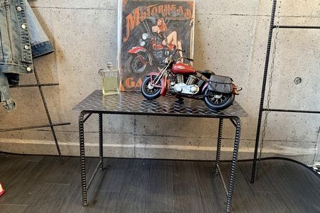 070-27 アンティーク調 アイアンフラットベンチ