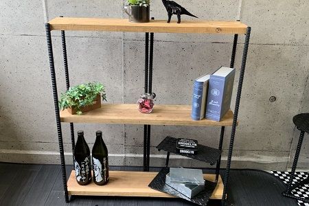 070-32 アンティーク調 アイアン フリーシェルフ