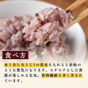 isa478 《毎月数量限定》あんしん黒米(約200g×5袋・計約1kg) 米 黒米 お米 鹿児島県 伊佐市 有機肥料 アンチエイジング 【しげふみファーム】