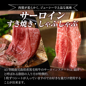 a905 ≪A5等級≫鹿児島県産黒毛和牛サーロインスライス(300g)【水迫畜産】姶良市 国産 肉 牛肉 牛 黒毛和牛 サーロイン 薄切り スライス すき焼き しゃぶしゃぶ