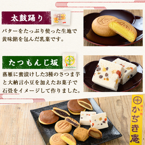 a990 銘菓詰め合わせ・計20個(5種×4個)【菓子処 かぢき庵】 姶良市 姶良カルどら くも合戦 さつまおまき 太鼓踊り たつもんじ坂 和菓子 手づくり お菓子 おやつ お茶請け お茶菓子 スイーツ デザート セット 詰合せ 詰め合わせ お土産 ギフト