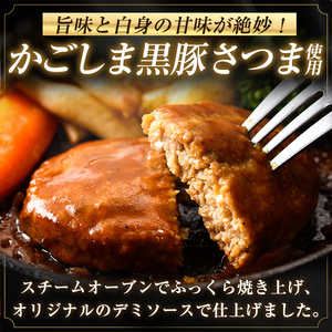 a1003 鹿児島県産黒豚ハンバーグ 計24個 (210g(3個入り)×8パック)【AKR Food Company】姶良市 ハンバーグ デミグラスソース デミソース 国産 鹿児島県産 肉 豚 豚肉 かごしま黒豚さつま お弁当 惣菜 総菜 冷凍ハンバーグ おかず 温めるだけ 湯煎 簡単 冷凍 小分け