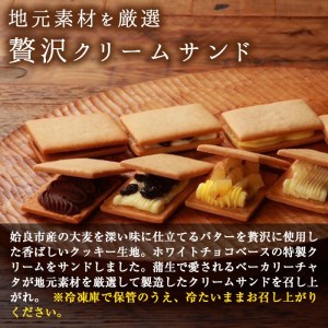 a736 地元で人気のベーカリーのクリームサンド詰め合わせ(計24枚・2個入り12袋)【BAKERY chata】