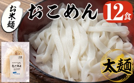 a741 おこめん太麺(100g×12食)【本村農園】