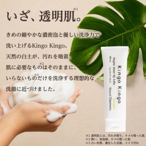 a742-B 白土洗顔料 kingokingo(合計220g・110g×2本・泡立てネット)【てんげん】 洗顔料 洗顔 洗顔フォーム