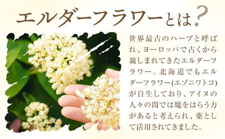 北海道産 エルダーフラワー シロップ 3本 (プレーン ハマナス レモン) コーディアル