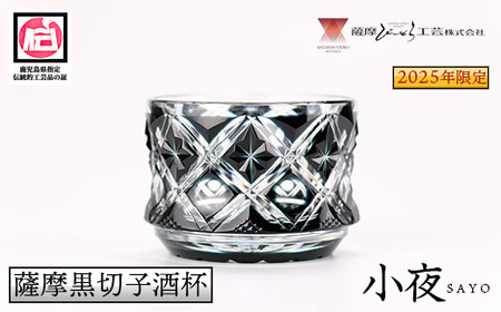 s658 《期間限定》2025年限定！鹿児島県指定伝統的工芸品 薩摩黒切子