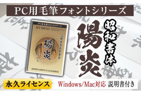 昭和書体 全書体セット（PC用毛筆フォントシリーズ）Windows/Mac