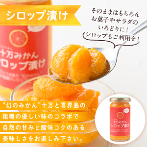 s518 ≪毎月数量限定≫十万温州みかんシロップ漬け(計4個・1個180g)国産 果物 蜜柑 鹿児島 九州産 フルーツ 柑橘 ミカン 調味料 シロップ漬け 果実【田野農園】