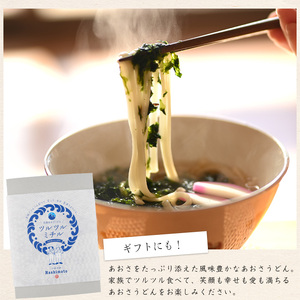 あおさうどん ツルツルミチル５食セット 【夫婦漁師Hashimoto】fuufu-7034