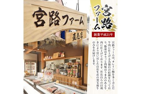 長島町産　黒毛和牛　焼肉セット2種_f-miyaji-6048