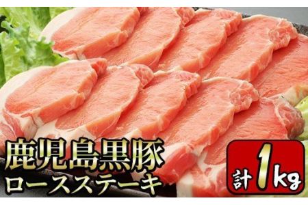 Y216 鹿児島県産黒豚ロースステーキ 計1kg 100g 10枚 良質な赤身とジューシーな脂身を堪能 鹿児島が育んだ豚肉の芸術品 財宝 鹿児島県湧水町 ふるさと納税サイト ふるなび