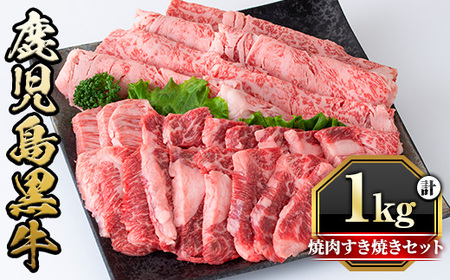 鹿児島黒牛焼肉すき焼きセット(焼肉用バラ肉500g・すきやき用肩ロース500g) 国産 九州産 鹿児島県産 牛肉 黒牛 黒毛和牛 和牛 お肉 BBQ 焼き肉 すき焼き しゃぶしゃぶ ロース肉 ロース 冷凍【さつま屋産業】_y421