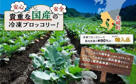 鹿児島県産　冷凍ブロッコリー　200g×8パック