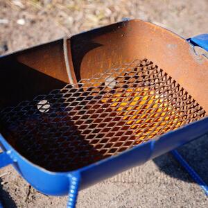 まちの鉄工所が作る バーベキューコンロ(小サイズ) 色:青