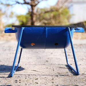 まちの鉄工所が作る バーベキューコンロ(小サイズ)色:黒
