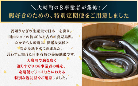 大崎町 うなぎ 食べ比べ定期便 全8回 | うなぎ