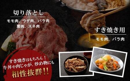 【鹿児島県産黒毛和牛セット】モモ・バラすきやき用＆切り落とし