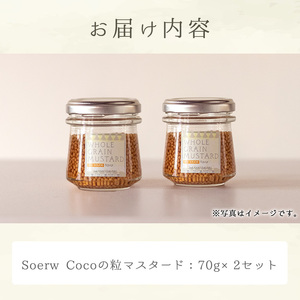 【0064211a】Soerw Cocoの粒マスタードおためしセット(70g×2セット) 調味料 からし 料理 【Food＆SpiceSoerwCoco】
