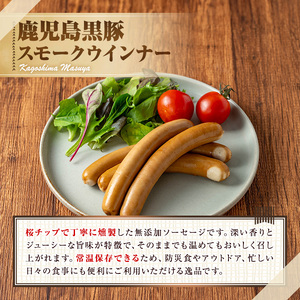 【0075136a】鹿児島黒豚無添加常温ウインナー(スモーク・チョリソー)(計200g) 国産 黒豚 豚肉 ぶた肉 ソーセージ チョリソー スモーク チョリソーウインナー スモークウインナー 短鼻豚 常温 常温配送 【鹿児島ますや】