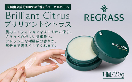 【訳あり】天然由来成分100%の“香る”ハーバルバーム 20g 1個 ブリリアントシトラス BS-709 |鹿児島県 南大隅町 バーム ハンドケア ヘアケア リップ ハンドメイド 訳あり 株式会社ベースシー