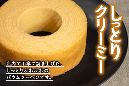 バウムクーヘン ＜プレーン＞直径約15cm SH-711 │ バウムクーヘン バームクーヘン スイーツ ケーキ 焼き菓子 洋菓子 お菓子 おかし おやつ デザート プレゼント 贈り物 ギフト 常温 鹿児島県 南大隅町 31℃LINE花子