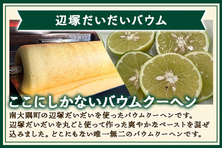 バウムクーヘン 2個セット ( たんかん ・ 辺塚だいだい ) SH-716 ｜バウムクーヘン バームクーヘン スイーツ ケーキ 焼き菓子 洋菓子 お菓子 おかし おやつ デザート プレゼント 贈り物 ギフト 常温 鹿児島県 南大隅町 31℃LINE花子