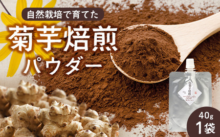 白色菊芋焙煎 パウダー （40g×1袋）SK-3｜ コーヒー 菊芋 パウダー ノンカフェイン 野菜茶 きくいも お茶 焙煎 ギフト グルメ お取り寄せ 鹿児島県 南大隅町 島子農園